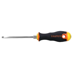 Destornillador Plano 3/16 Mangogrip 100mm Largo Truper 14034