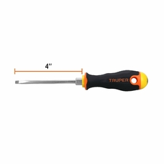 Destornillador Plano 3/16 Mangogrip 100mm Largo Truper 14034 - comprar online