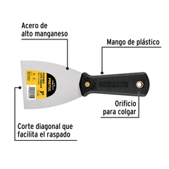 Espatula 75 Mm Mango Plastico Pretul 21516 en internet