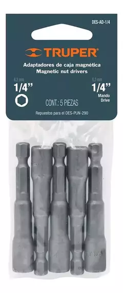 Bocallave Magnetico Tubo Hexagonal 1/4 - 5 Pcs Truper 17839 en internet