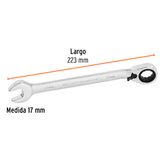 Llave Combinada Con Crique Reversible 17 Mm Truper 13728 - comprar online