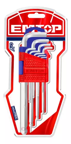 Juego De 9 Llaves Allen 1,5 A 10mm Emtop Ehky2091 en internet