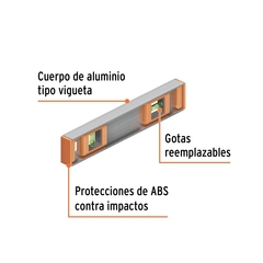 Nivel De Aluminio 12 Pulgadas 305 Mm Burbuja Truper 17030 en internet