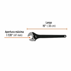 Llave Ajustable 15 Pavonada Apertura 47mm Truper 15504 en internet