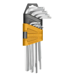 Juego 9 Llaves Allen Cromo Vanadio 1.5 A 10mm Ingco Hhk11091