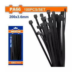 Precinto Wadfow Color Negro X 100un 3.6x200mm Wteb520036 - INDUSGHAM