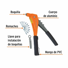 Remachadora Prof Manual 4 Boquillas + Remaches Truper 17961 en internet