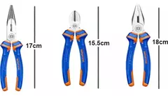 Set De Pinzas Y Alicates 3 Piezas Wadfow Wps0603 - INDUSGHAM