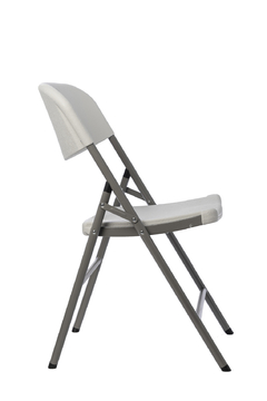 Silla Plegable Plástico Reforzada Jardín Lusqtoff Blanco en internet