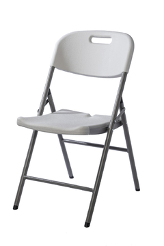 Silla Plegable Plástico Reforzada Jardín Lusqtoff Blanco