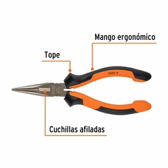 Pinza Punta 6 Pulgadas Aislada 1000v Mango Goma Truper 17334 en internet