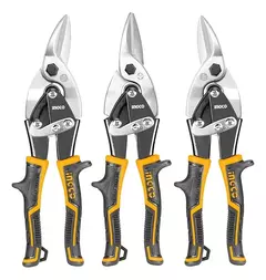 Set 3 Tijeras De Aviación Chapista 250mm Ingco Htsnk0110 - comprar online
