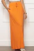 Saia Longa de Viscolycra com Bolsos Laranja - comprar online