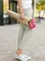 Imagem do Calça feminina de algodão com cordão, cintura elástica, casual Verão 2025