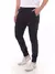 Calça Jogger Masculina Cargo Preta Com Bolsos E Cordão Ajustável