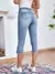 Calça jeans feminina Capri com Cós de Elástico na internet
