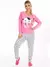 Pijama Longo Feminino Roupa de Dormir Mulher Conjunto Calça Manga Longa