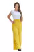 Calça Wide Leg Viscose com Fenda Amarelo - loja online