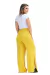Imagem do Calça Wide Leg Viscose com Fenda Amarelo
