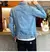 Jaqueta Jeans Azul Escuro Clássica Masculina Plus todos Tamanhos na internet