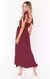 Vestido Midi com Amarrações e Babados Elegante