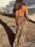 Imagem do Vestido longo de Alcinha estilo ZARA com estampa de leopardo feminino, vestido de tule costa Verão 2025