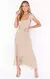 Vestido Midi com Amarrações e Babados Elegante - We Happy Shop