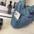 Bolsa Crossbody Monocromática de Ombro Único | Denim com Grande Capacidade e Bolsos Funcionais – Azul Céu ou Preto na internet