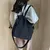 Bolsa Crossbody Monocromática de Ombro Único | Denim com Grande Capacidade e Bolsos Funcionais – Azul Céu ou Preto - loja online