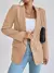 Blazer Casual Feminino Outono 2025 Azul na internet