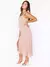 Vestido Midi com Amarrações e Babados Elegante - loja online