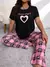 Pijama Feminino Comfy Camiseta e Calça Corações na internet
