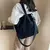 Imagem do Bolsa Crossbody Monocromática de Ombro Único | Denim com Grande Capacidade e Bolsos Funcionais – Azul Céu ou Preto