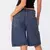 Bermuda Jorts Feminina Casual Azul na internet