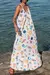 Vestido Longo 2025 Aberto nas Costas com Decote em V Estampado estilo FARM - comprar online