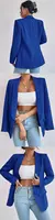 Blazer Casual Feminino Outono 2025 Azul - We Happy Shop