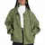 Jaqueta Feminina de Couro PU Oversized – Zíper, Gola Lapela, Casual e Confortável na internet