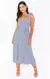 Vestido Midi com Amarrações e Babados Elegante - loja online