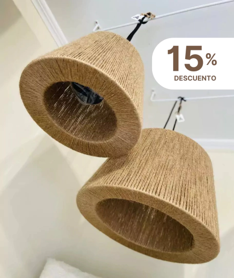 • 2 Lámparas Colgante de Yute - Diseño Natural• - comprar online