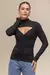 Blusa de Malha Franzido na Frente PRETO