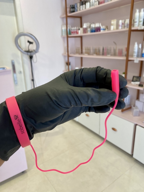 Pulseira De Silicone Sobelle Para Pinças Rosa