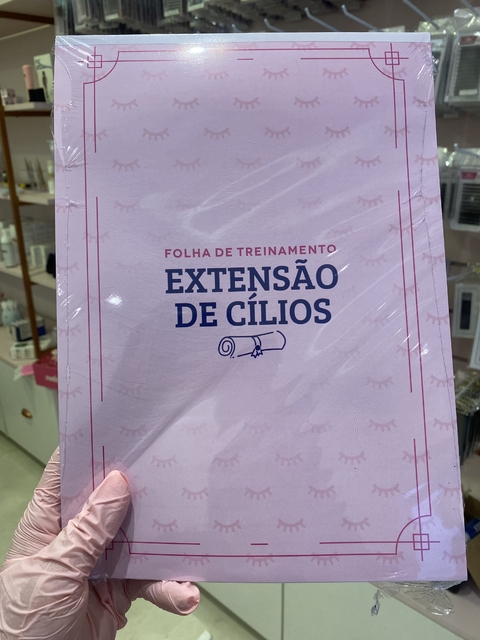Ficha para Treino de Extensão de Cílios 50 Folhas