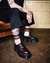 1461 QUAD BURGUNDY SHOES IN SMOOTH LEATHER - comprar online