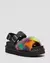 VOSS II FLUFFLY FAUX FUR SANDALS WITH LEATHER STRAPS