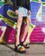 VOSS II FLUFFLY FAUX FUR SANDALS WITH LEATHER STRAPS - comprar online