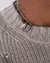 DISTRESSED ICON GREY KNIT SWEATER - Stivali Official
