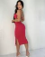 kit 10 ￼Vestido Midi Gringa Alcinha Tubinho Roupas Femininas Fenda Cintura Vazada Costas Nua - comprar online