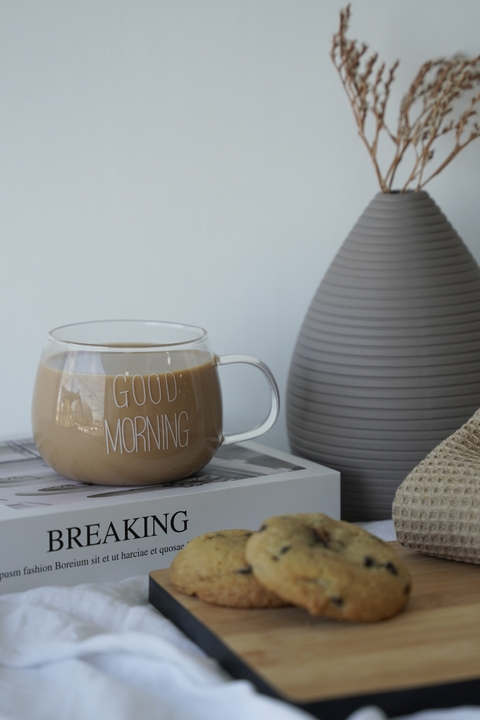 TAZA VIDRIO GOOD MORNING - comprar online