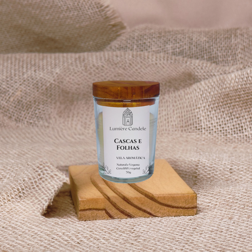 Mini Vela Cascas e Folhas 70g