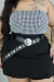 Conjunto corselet xadrez - loja online